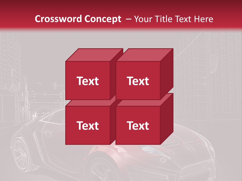 Electric Car Concept Car Coupe PowerPoint Template