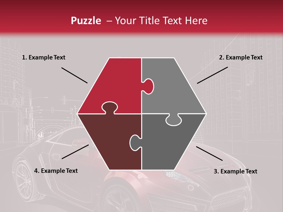 Electric Car Concept Car Coupe PowerPoint Template