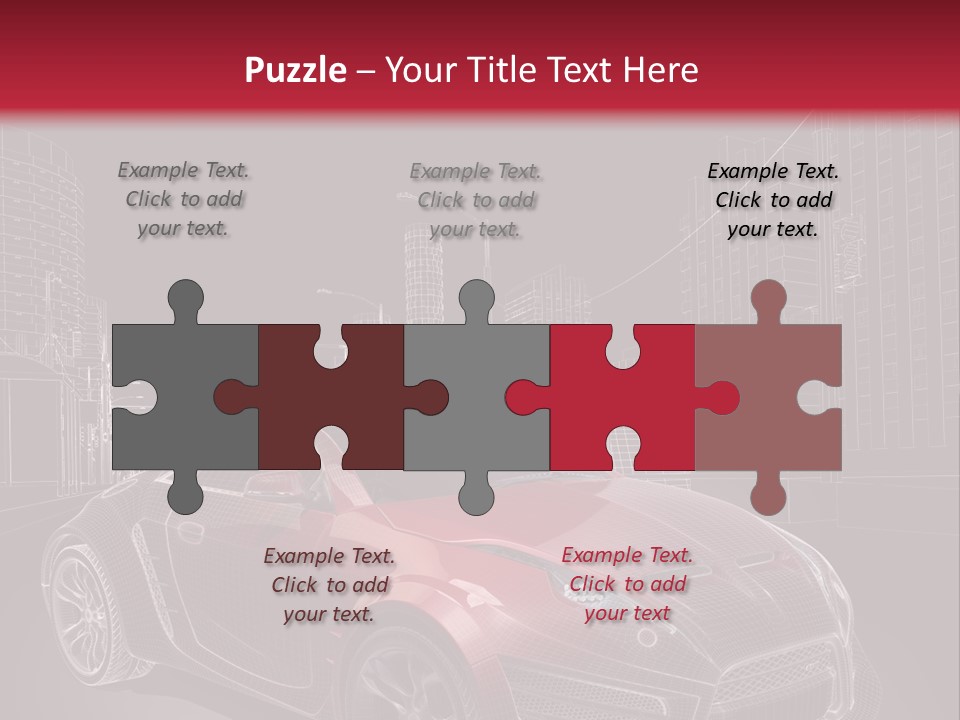 Electric Car Concept Car Coupe PowerPoint Template