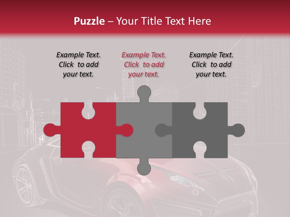 Electric Car Concept Car Coupe PowerPoint Template