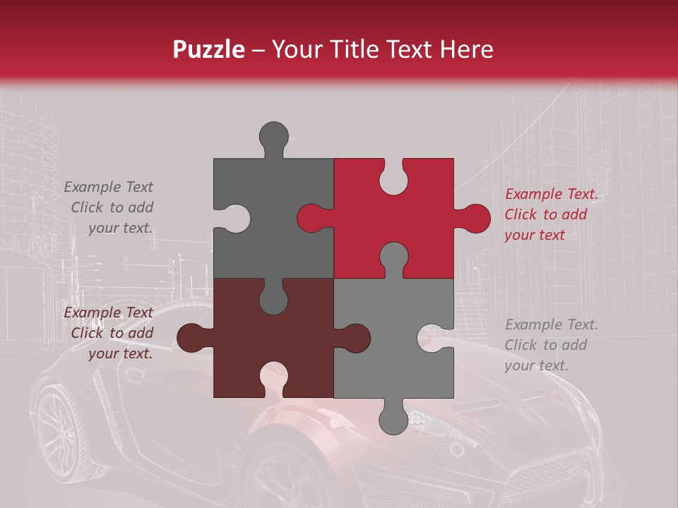 Electric Car Concept Car Coupe PowerPoint Template