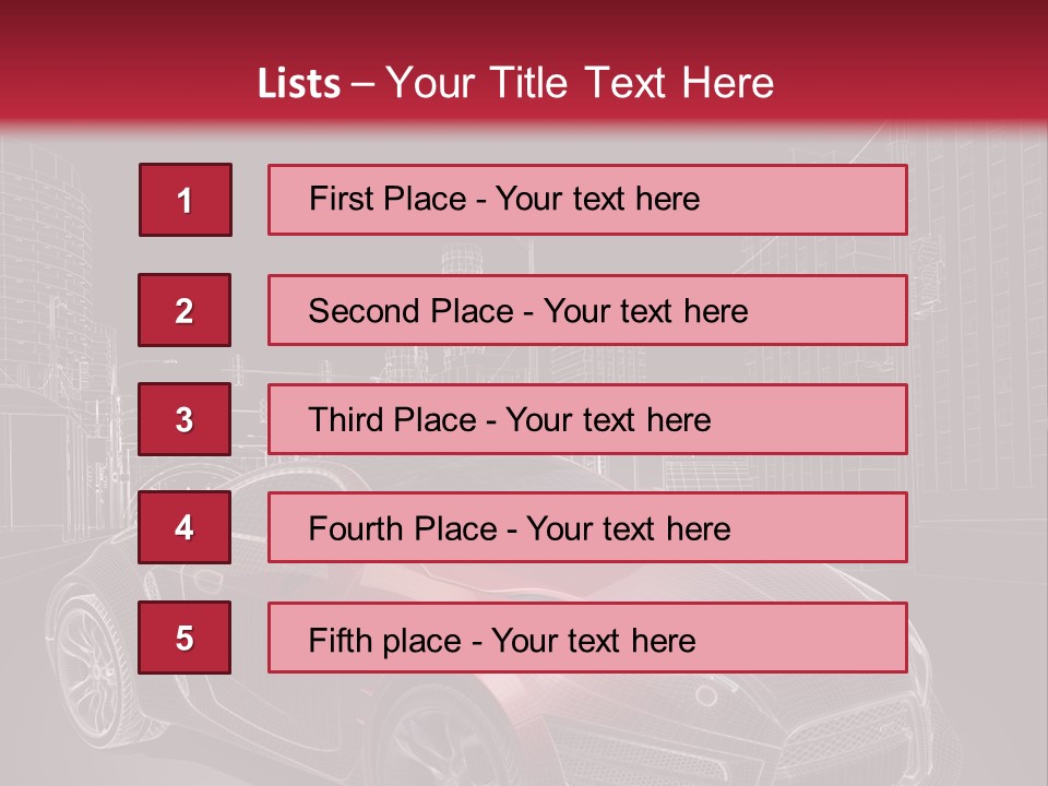 Electric Car Concept Car Coupe PowerPoint Template