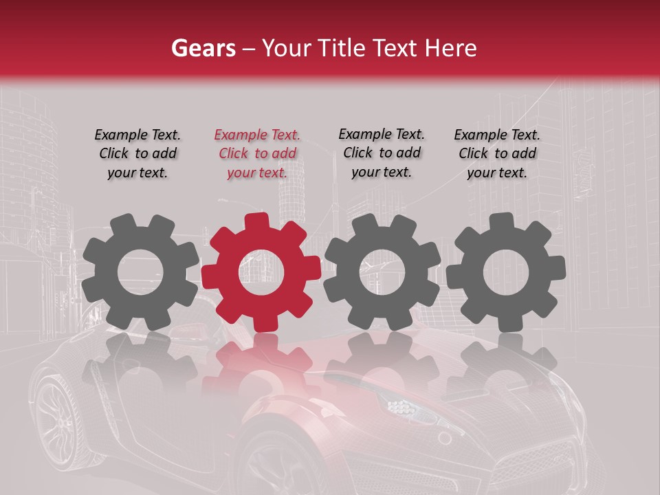 Electric Car Concept Car Coupe PowerPoint Template