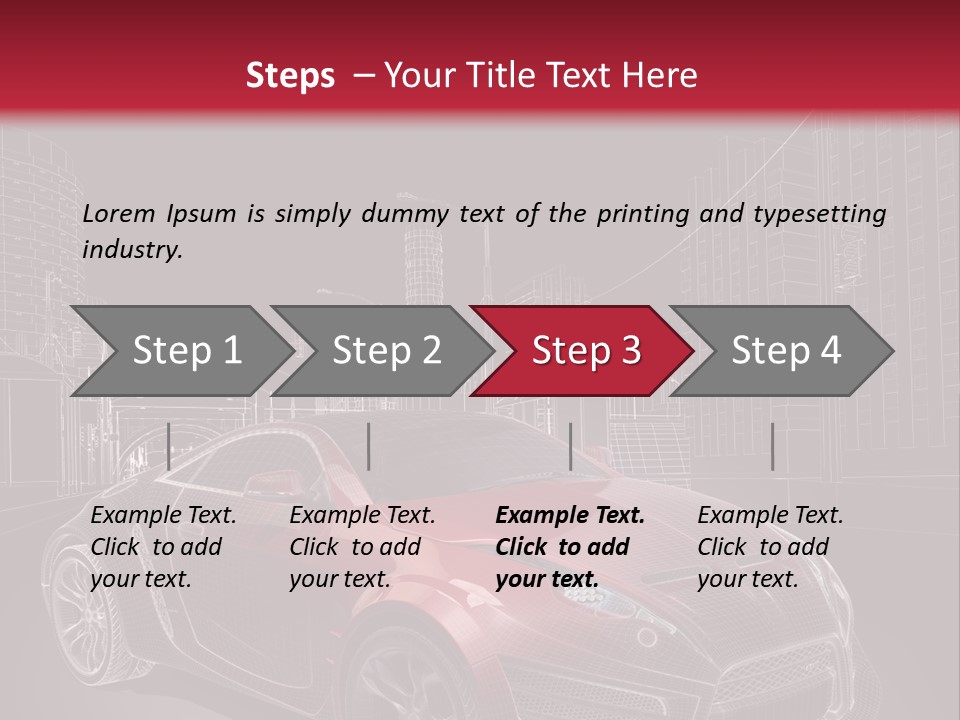 Electric Car Concept Car Coupe PowerPoint Template