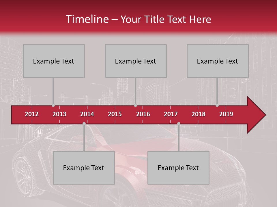 Electric Car Concept Car Coupe PowerPoint Template