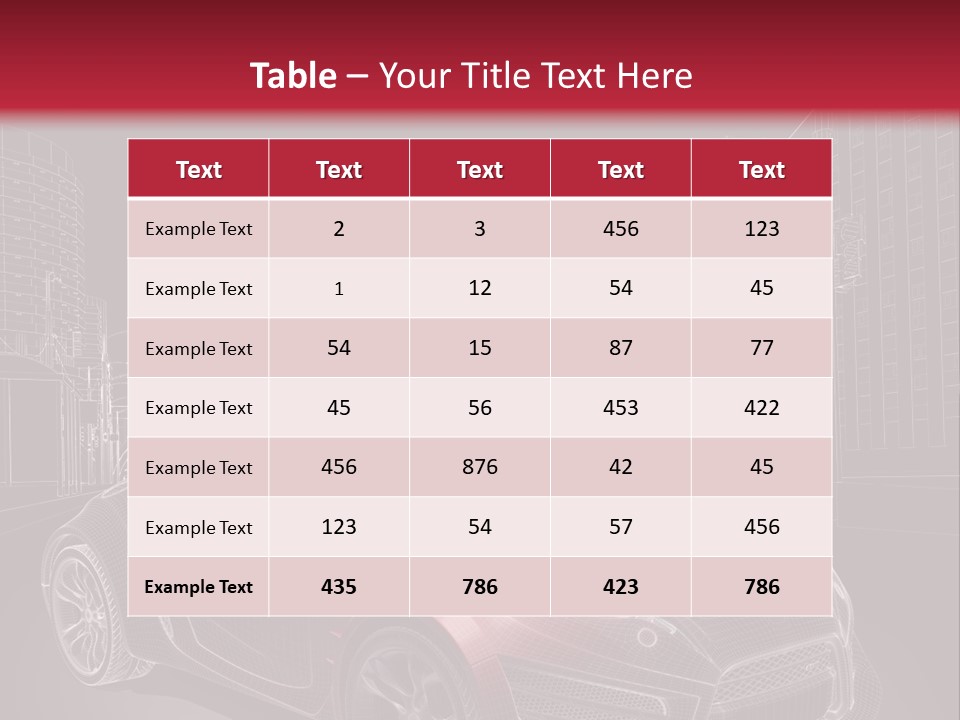 Electric Car Concept Car Coupe PowerPoint Template