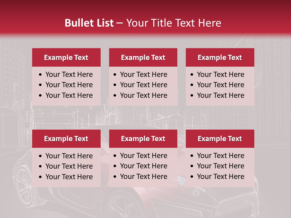 Electric Car Concept Car Coupe PowerPoint Template