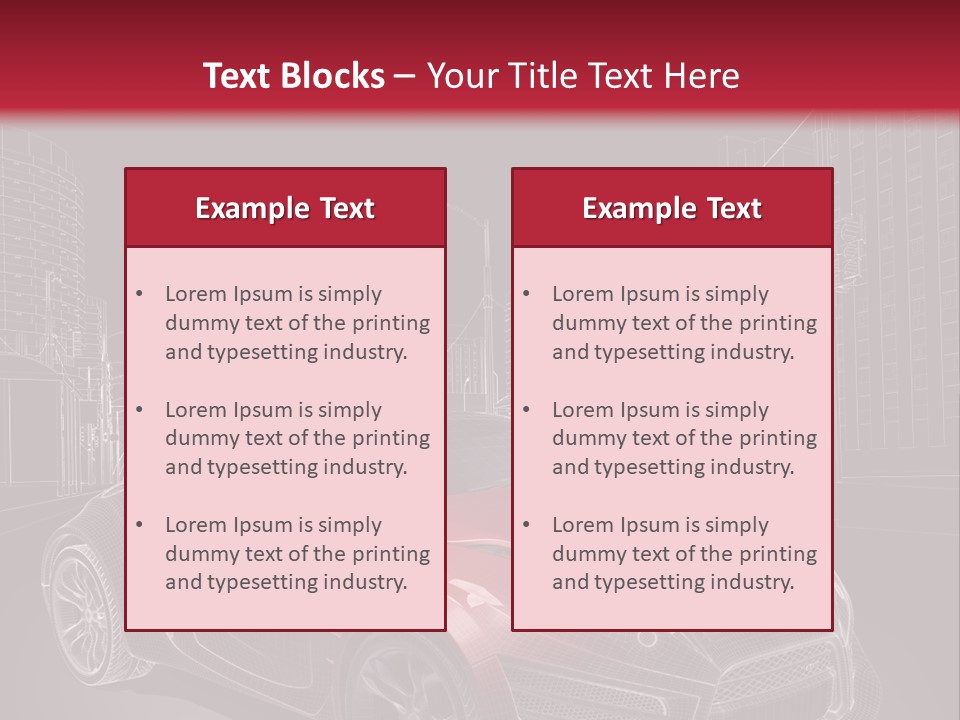 Electric Car Concept Car Coupe PowerPoint Template