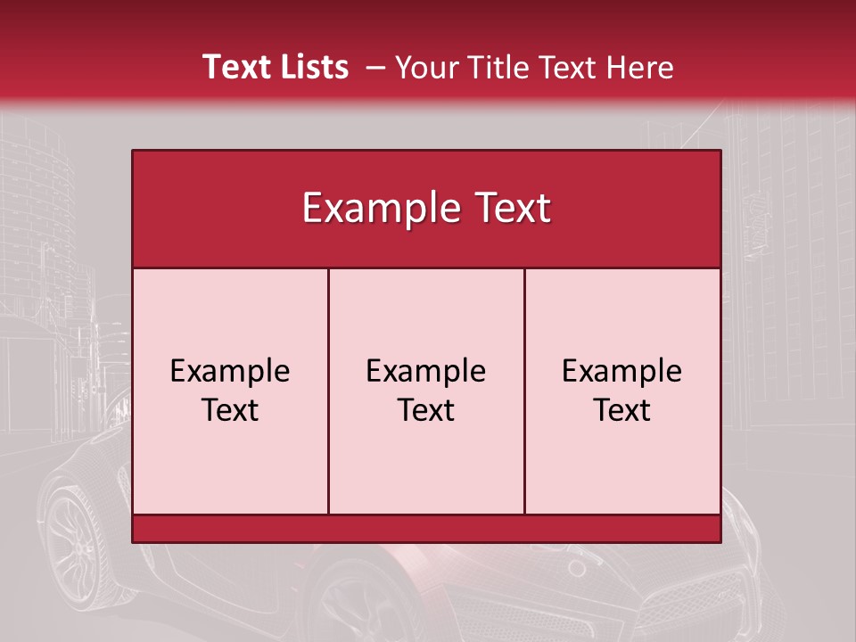 Electric Car Concept Car Coupe PowerPoint Template