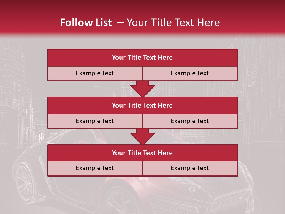 Electric Car Concept Car Coupe PowerPoint Template