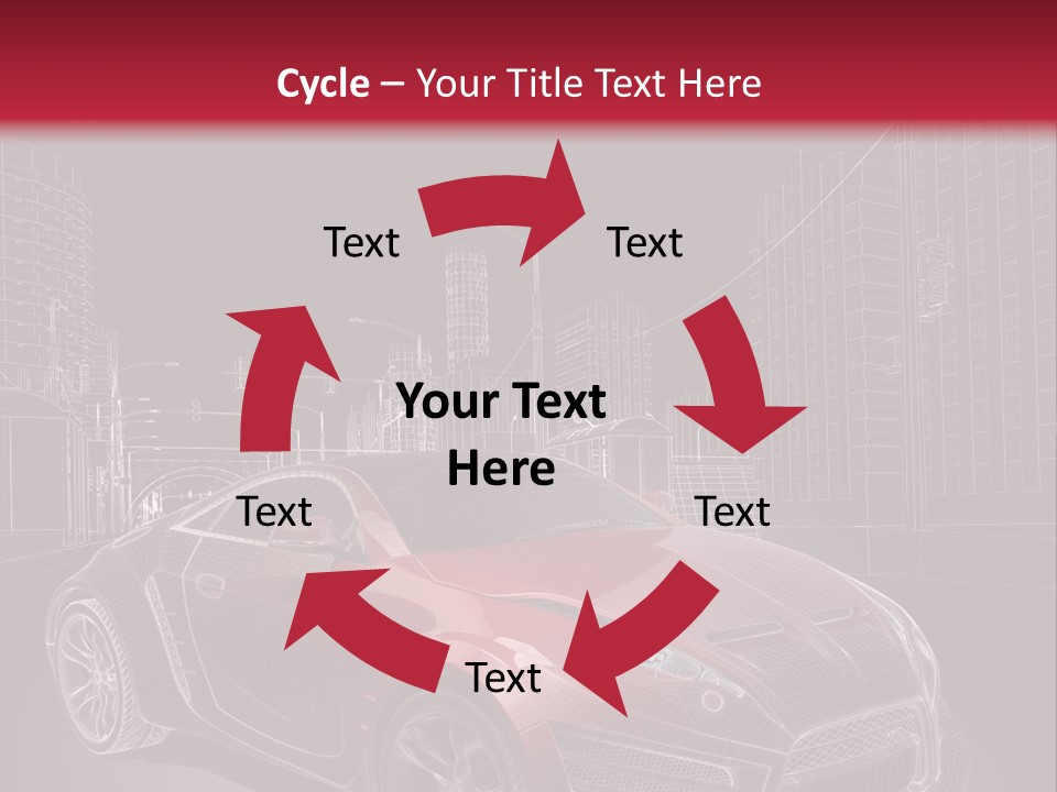 Electric Car Concept Car Coupe PowerPoint Template