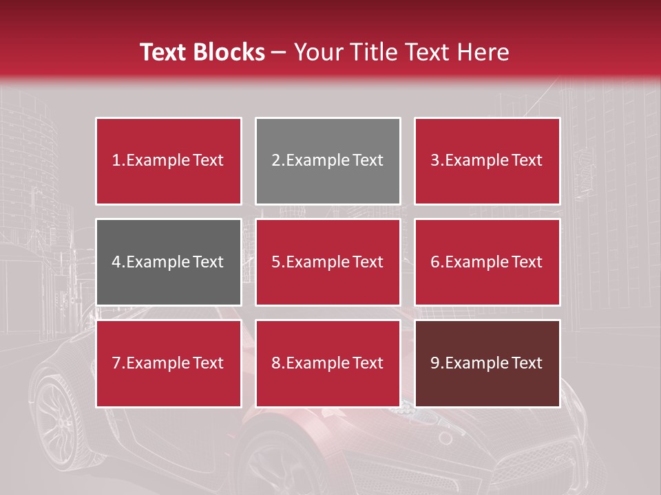 Electric Car Concept Car Coupe PowerPoint Template