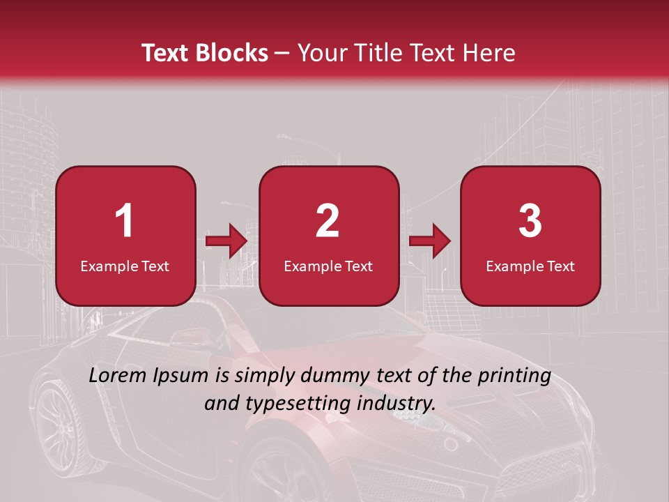 Electric Car Concept Car Coupe PowerPoint Template