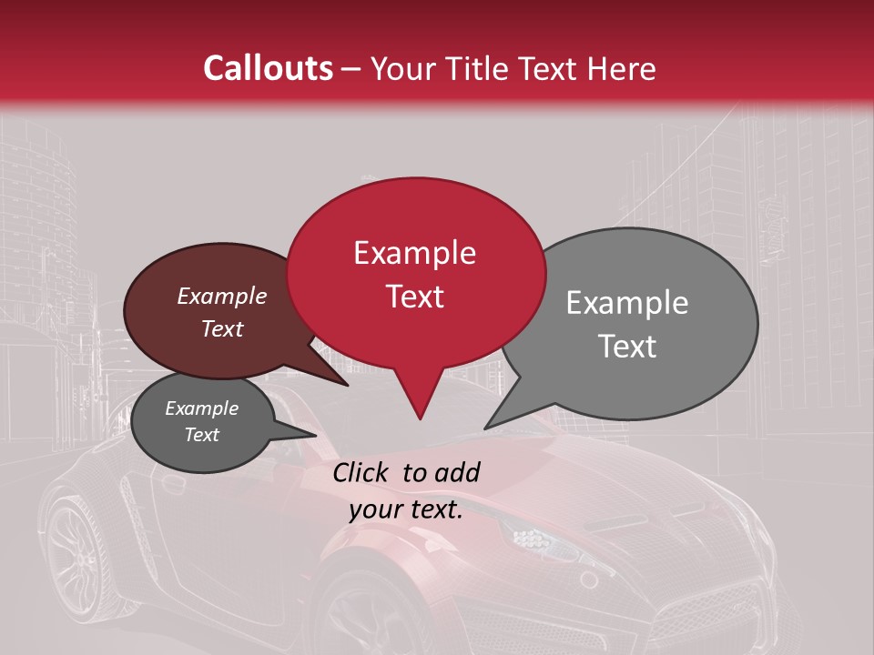 Electric Car Concept Car Coupe PowerPoint Template