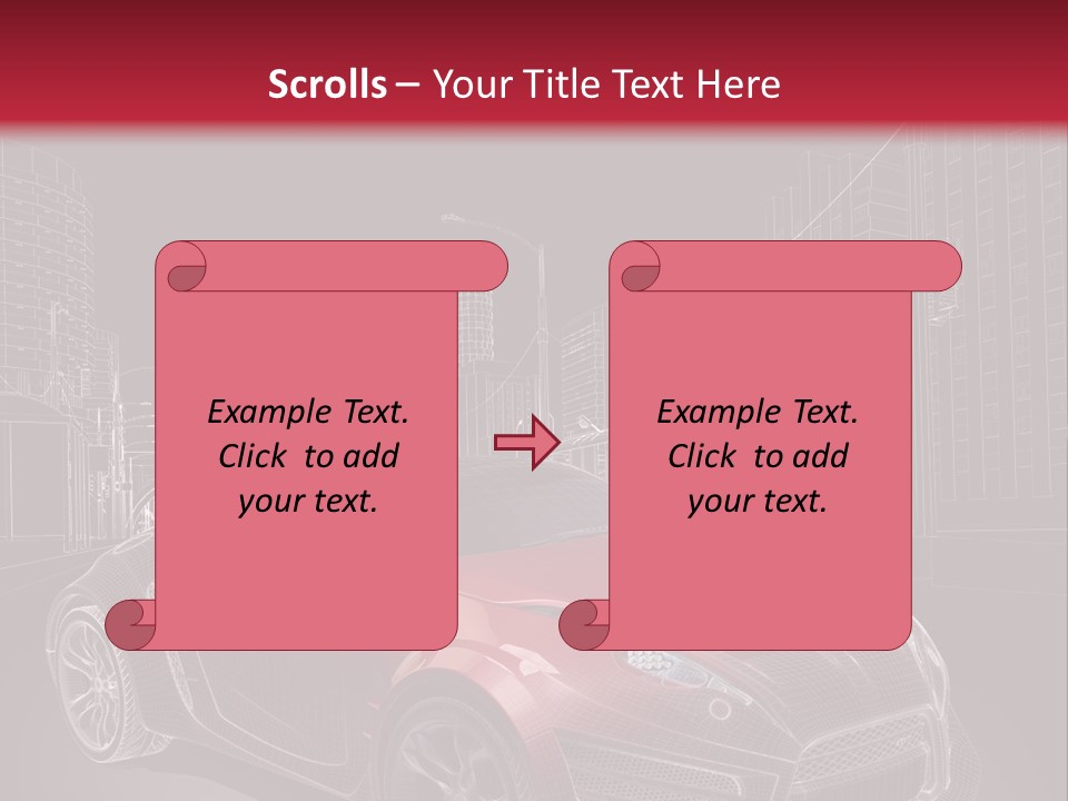 Electric Car Concept Car Coupe PowerPoint Template