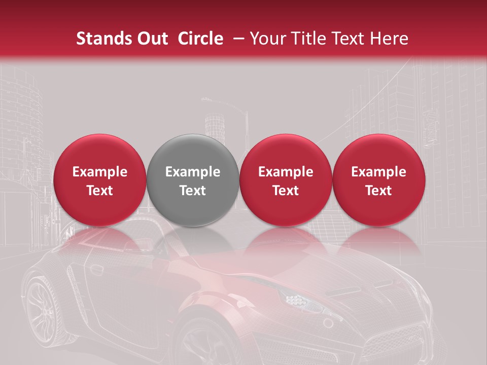 Electric Car Concept Car Coupe PowerPoint Template