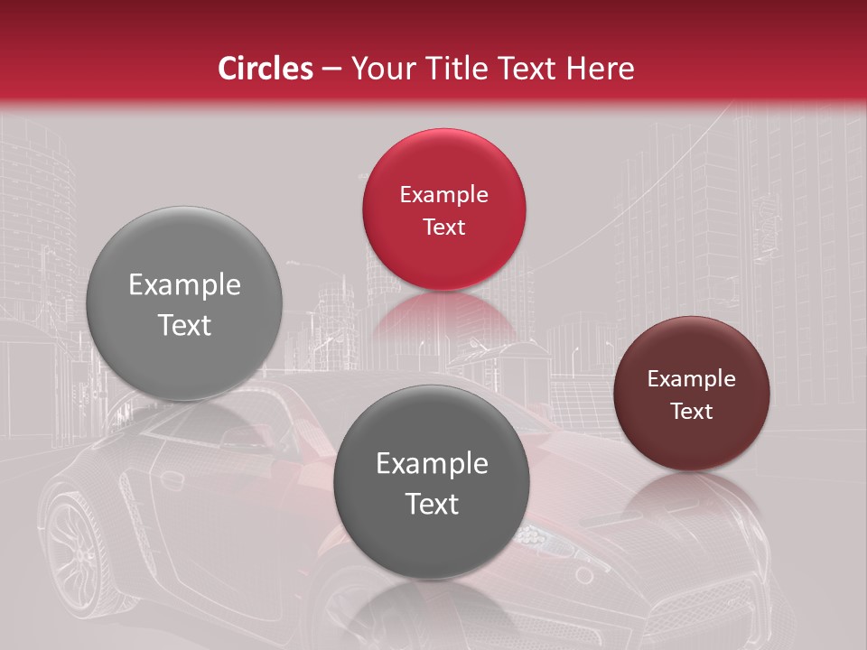 Electric Car Concept Car Coupe PowerPoint Template