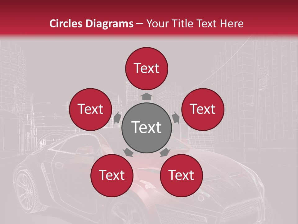 Electric Car Concept Car Coupe PowerPoint Template