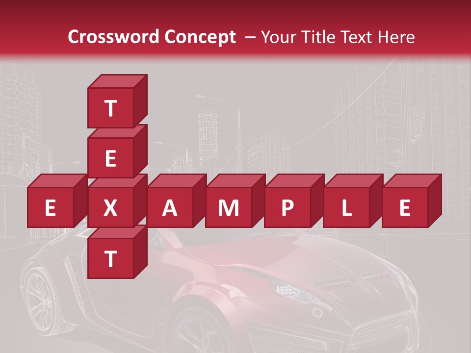 Electric Car Concept Car Coupe PowerPoint Template