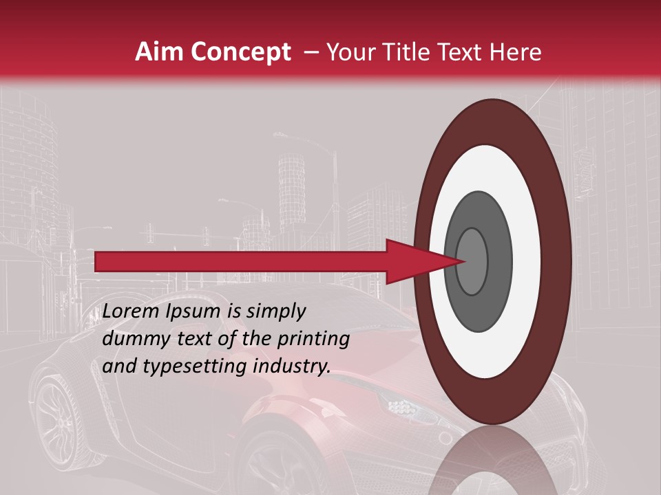 Electric Car Concept Car Coupe PowerPoint Template