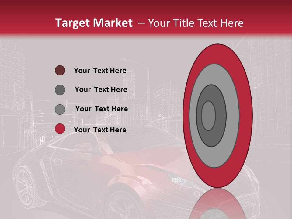 Electric Car Concept Car Coupe PowerPoint Template