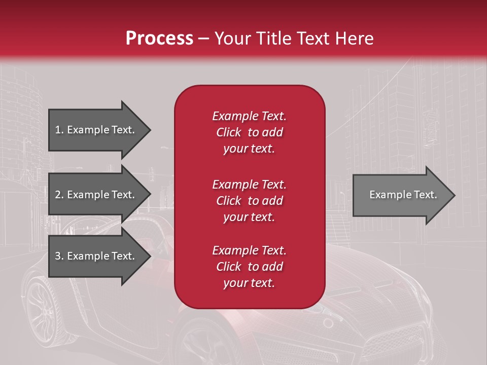 Electric Car Concept Car Coupe PowerPoint Template