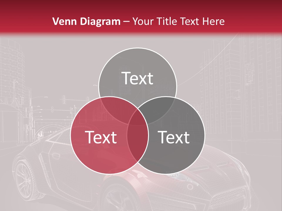 Electric Car Concept Car Coupe PowerPoint Template