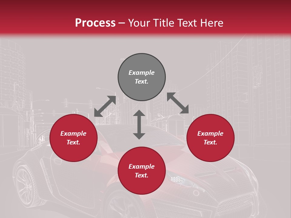 Electric Car Concept Car Coupe PowerPoint Template