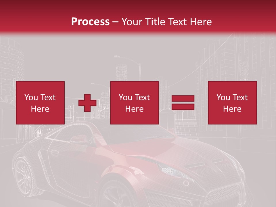 Electric Car Concept Car Coupe PowerPoint Template