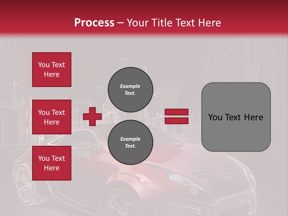 Electric Car Concept Car Coupe PowerPoint Template