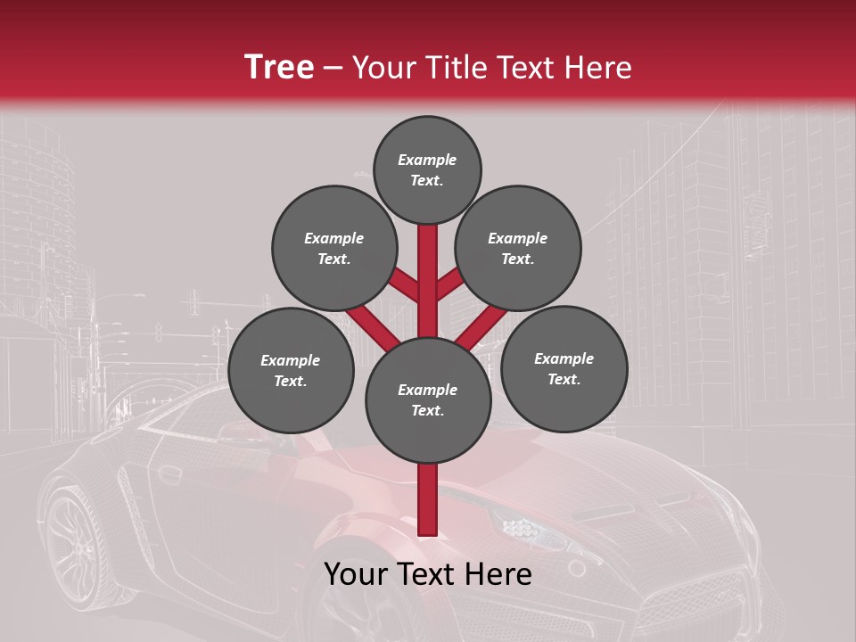 Electric Car Concept Car Coupe PowerPoint Template