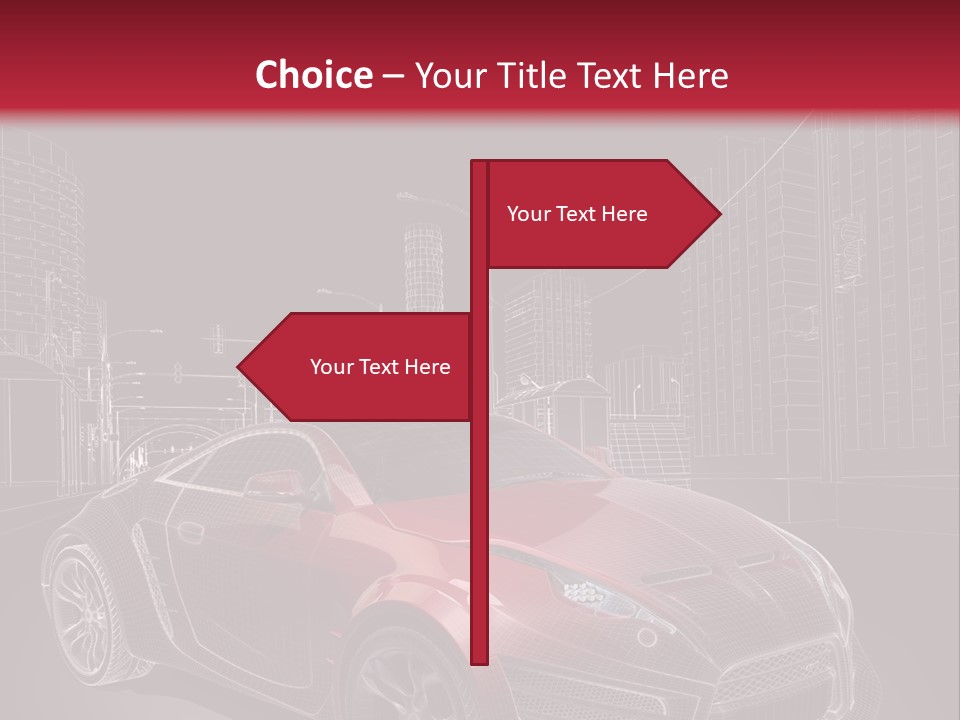 Electric Car Concept Car Coupe PowerPoint Template