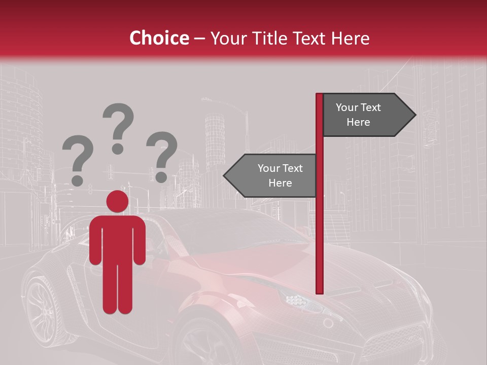 Electric Car Concept Car Coupe PowerPoint Template