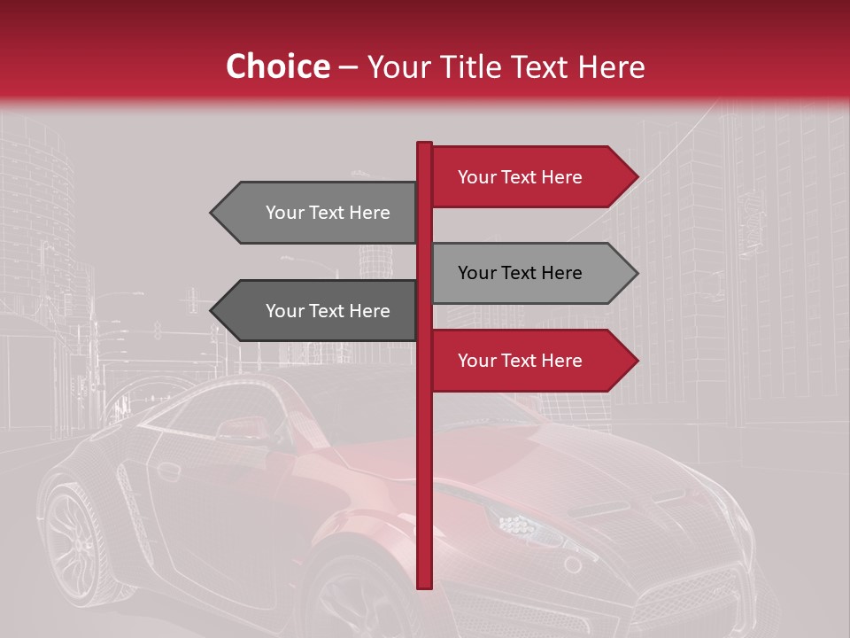 Electric Car Concept Car Coupe PowerPoint Template