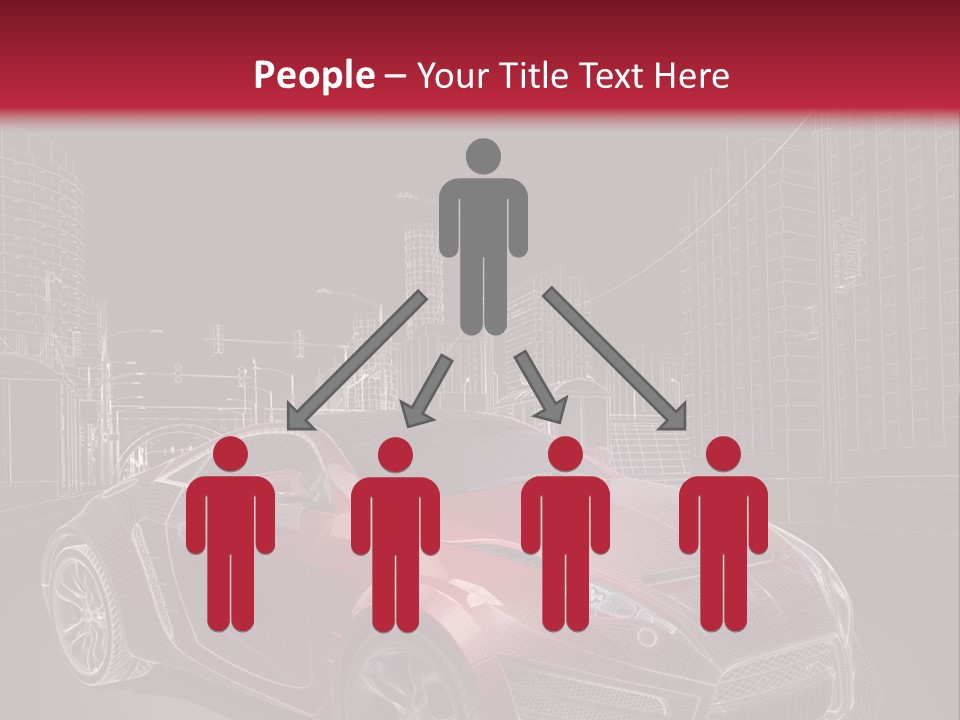 Electric Car Concept Car Coupe PowerPoint Template