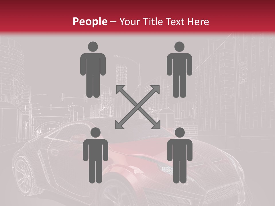 Electric Car Concept Car Coupe PowerPoint Template