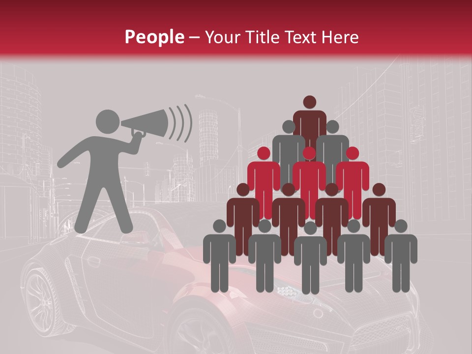 Electric Car Concept Car Coupe PowerPoint Template