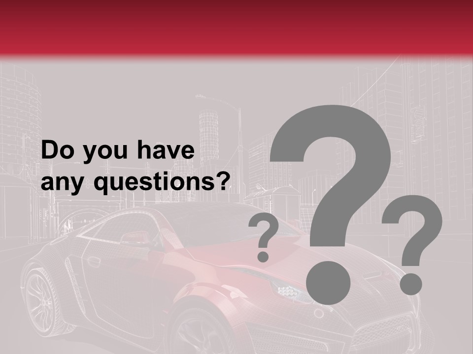 Electric Car Concept Car Coupe PowerPoint Template