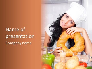 Meal Healthy Brunette PowerPoint Template