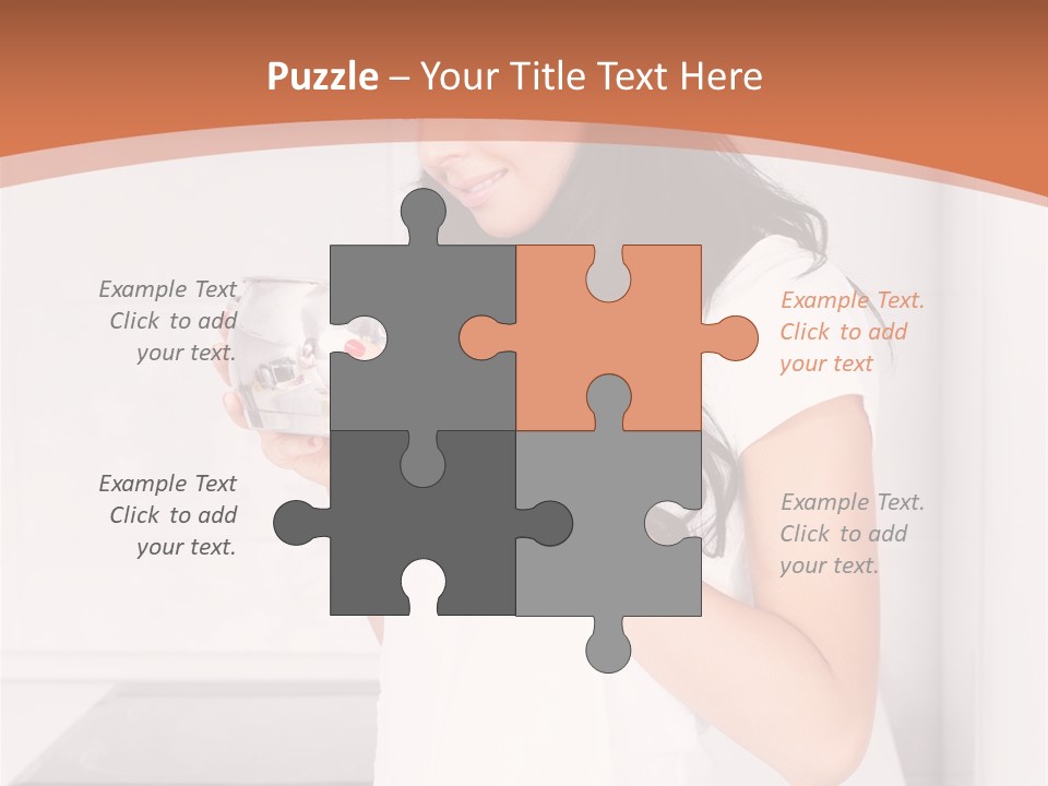 Cheerful Attractive Lady PowerPoint Template