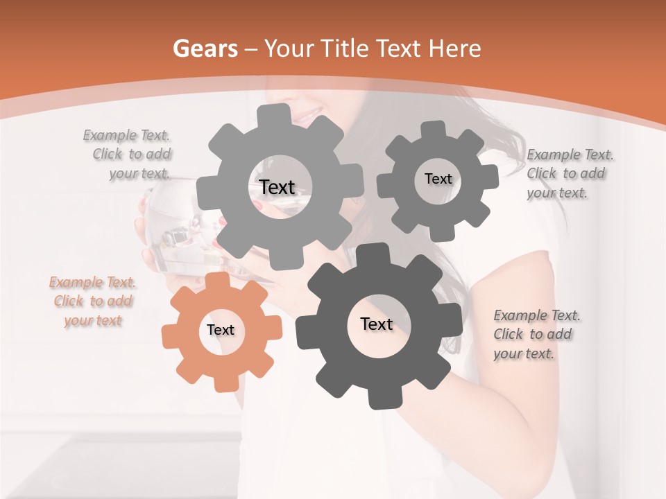 Cheerful Attractive Lady PowerPoint Template