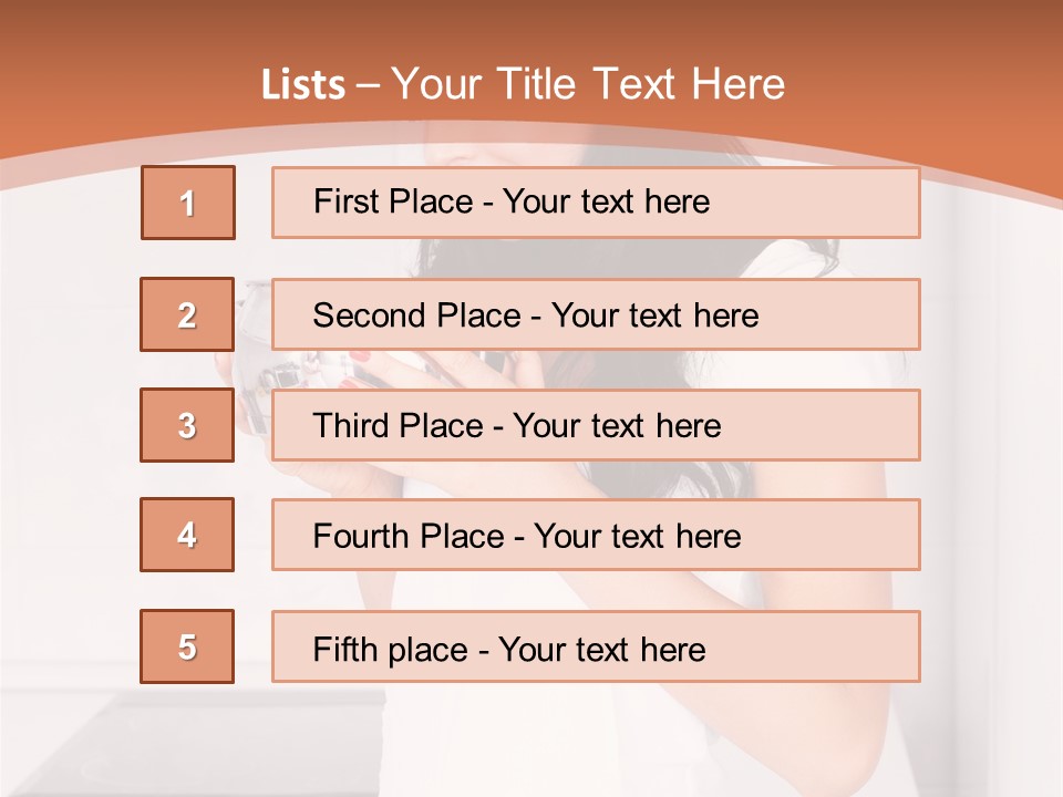 Cheerful Attractive Lady PowerPoint Template