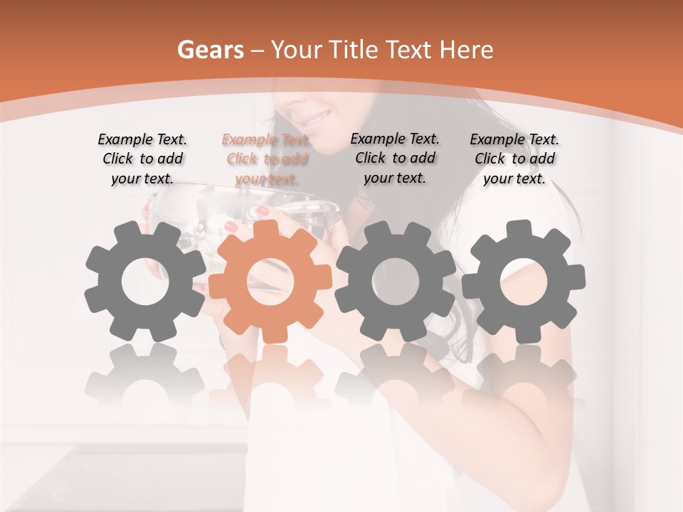 Cheerful Attractive Lady PowerPoint Template