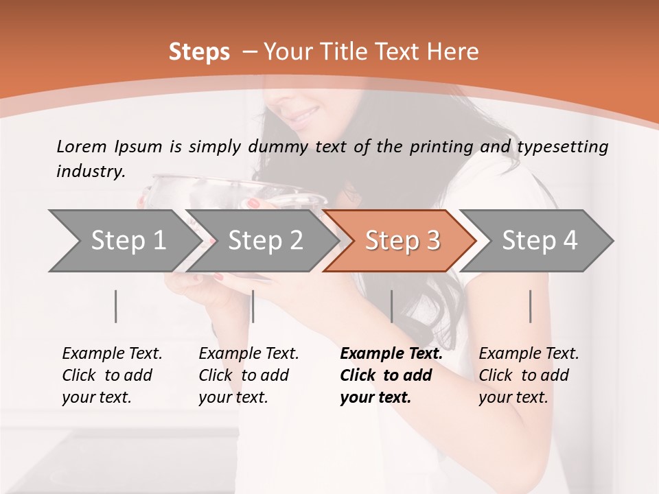 Cheerful Attractive Lady PowerPoint Template