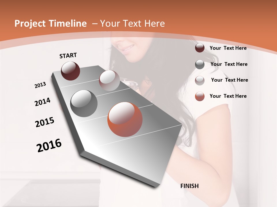 Cheerful Attractive Lady PowerPoint Template