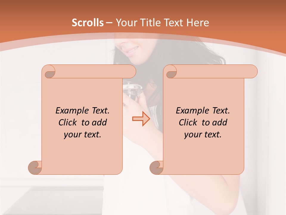 Cheerful Attractive Lady PowerPoint Template