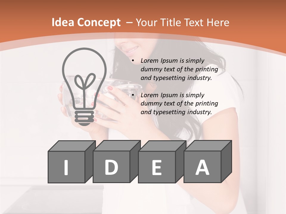 Cheerful Attractive Lady PowerPoint Template