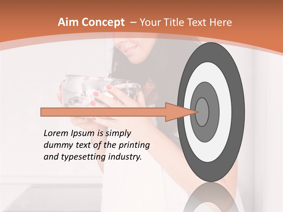 Cheerful Attractive Lady PowerPoint Template