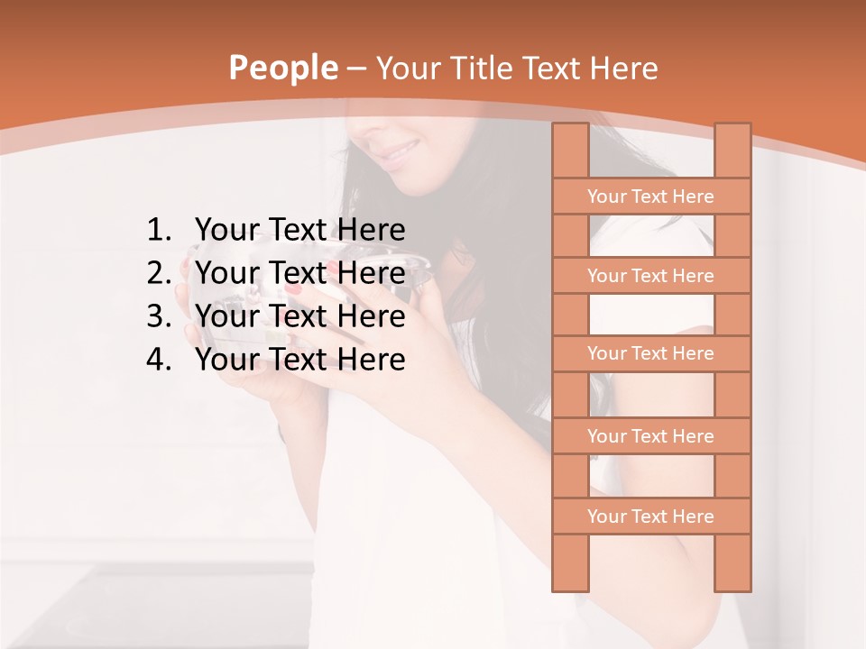 Cheerful Attractive Lady PowerPoint Template