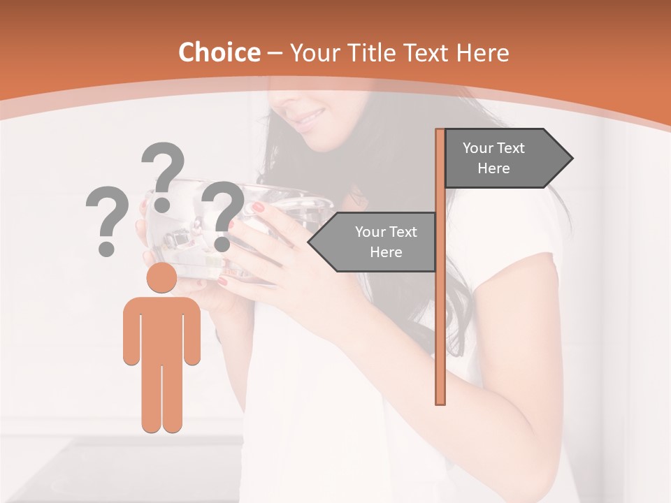 Cheerful Attractive Lady PowerPoint Template